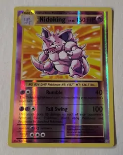 POKEMON 2016 XY EVOLUTIONS NIDOKING 45/108 REVERSE HOLO - Image 1