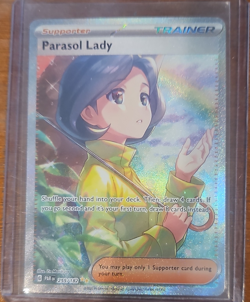 Pokemon TCG Parasol Lady Special Illustration Rare 255/182 SV04 Full Art Holo EN - Image 1
