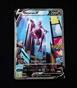 Pokemon TCG Mewtwo V Full Art Holo Eng 072/078 Pokemon GO 2022 Ultra Rare - Image 1