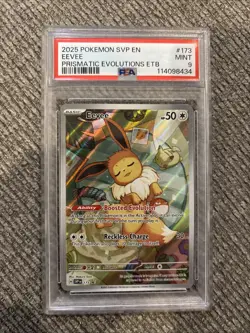2025 POKEMON SVP EN-SV BLACK STAR PROMO #173 EEVEE PSA 9 - Image 2