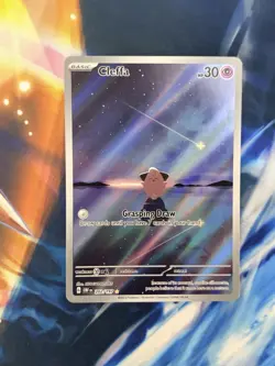 Cleffa Pokemon TCG Obsidian Flames Holo Illustration Rare Card 202/197 - Image 1