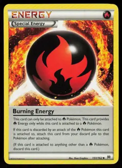 Burning Energy 151/162 Uncommon BREAKthrough Pokemon Near Mint - Image 1