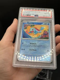 Pokemon TCG Squirtle 007/165 Reverse Cosmos Holo PSA 10 Costco Mini Tin - Image 2