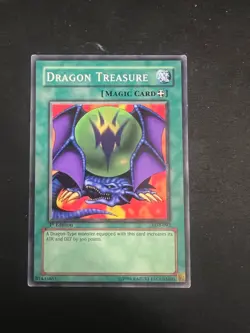 Dragon Treasure Asian English Common LOB-092 1st Moderate Play Yu-Gi-Oh - Image 1