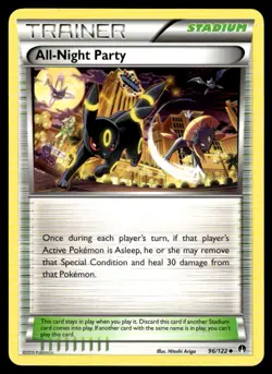 All-Night Party 96/122 Uncommon BREAKpoint Pokemon Lightly Played - Image 1