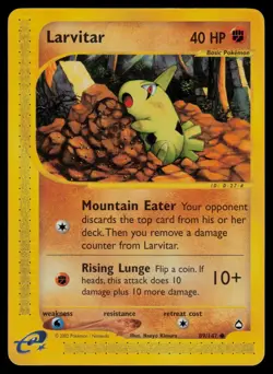 Larvitar 89/147 Common Aquapolis Pokemon Lightly Played - Image 1