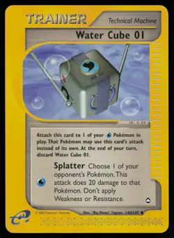 Water Cube 140/147 Uncommon Aquapolis Pokemon Lightly Played - Image 1