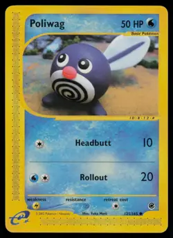 Poliwag 125/165 Common Expedition Base Set Pokemon Lightly Played - Image 1