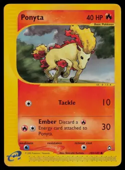 Ponyta 102/147 Common Aquapolis Pokemon Lightly Played - Image 1