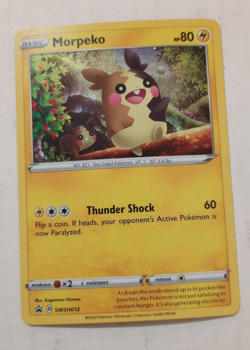 Pokemon TCG Morpeko SWSH Black Star Promo SWSH012 Holo Promo 2020 Card - Image 1