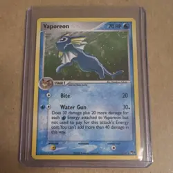 Nintendo Pokemon TCG Vaporeon 6/17 Holo Rare 70HP English 2006 Stage 1 - Image 1