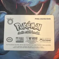 Pokemon Togepi Lenticular Viz Video Promo 3D Card - PIKA-0021D/DVD VHS - Image 3