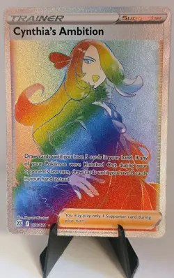Pokemon TCG Cynthia's Ambition 178/172 Brilliant Stars Secret Rare Holo Full Art - Image 1