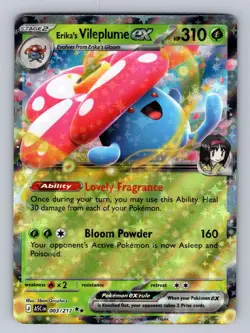 Erika's Vileplume ex 003/217 Double Rare Ascended Heroes Pokemon Holo Near Mint - Image 1