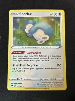 2020 Pokemon Snorlax 131/185 Swsh04: Vivid Voltage Holo - Image 1