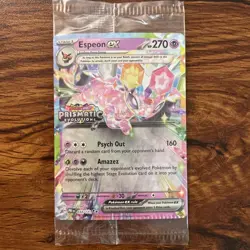 Pokemon Sealed Espeon EX 034/131 Prismatic Evolutions CRIMPED PROMO ERROR Crimp - Image 1