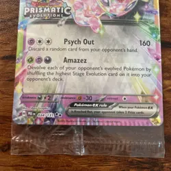 Pokemon Sealed Espeon EX 034/131 Prismatic Evolutions CRIMPED PROMO ERROR Crimp - Image 2