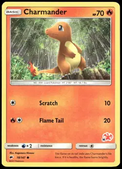 Charmander - 18/147 (#16 Charizard Stamped) 018/147 Battle Academy Pokemon NM - Image 1