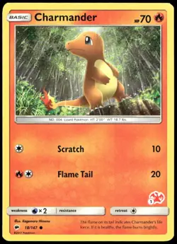 Charmander - 18/147 (#1 Charizard Stamped) 018/147 Battle Academy Pokemon NM - Image 1