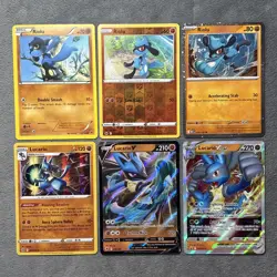 Riolu Lucario Pokemon Cards Lot Reverse Holo Cosmos Lucario V Star + More NM - Image 1