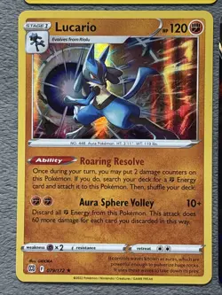 Riolu Lucario Pokemon Cards Lot Reverse Holo Cosmos Lucario V Star + More NM - Image 5