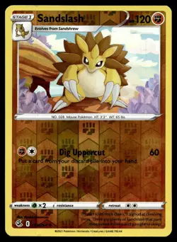 Sandslash 132/264 Uncommon Fusion Strike Pokemon Reverse Holo Near Mint - Image 1