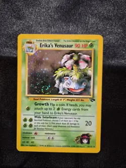 Pokemon Erika's Venusaur 4/132 Gym Challenge Holo With Swirl - Image 1