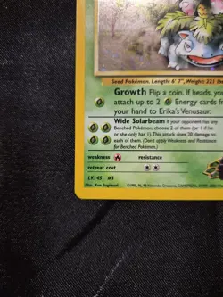 Pokemon Erika's Venusaur 4/132 Gym Challenge Holo With Swirl - Image 3