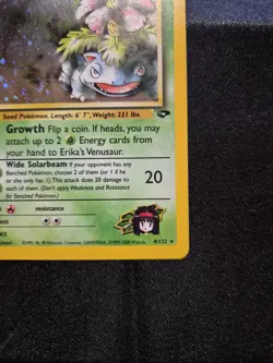 Pokemon Erika's Venusaur 4/132 Gym Challenge Holo With Swirl - Image 4