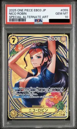 PSA 10 Nico Robin EB03-055 SP Special Alternate Art One Piece Card JP - Image 1