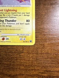 Zapdos 14/100 Rare Holo Diamond Pearl Majestic Dawn 2008 Pokemon TCG Card MP-HP - Image 4