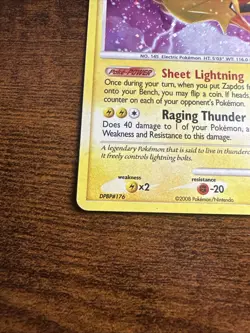 Zapdos 14/100 Rare Holo Diamond Pearl Majestic Dawn 2008 Pokemon TCG Card MP-HP - Image 5