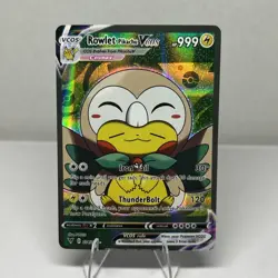Rowlet Pikachu VCOS 034/055 Full Art Holo Pokemon Card - Image 1