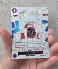 Bandai One Piece Card Game Gear Two Luffy OP11-080 Event Alt Art Foil Rare - Image 1