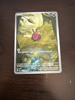 Pokemon Venipede Illustration Black Bolt Holo Card 132/086 TCG English FAST SHIP - Image 1