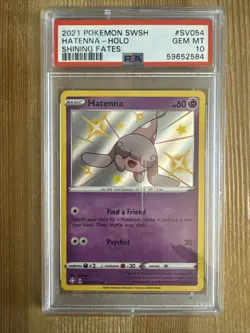 Hatenna - SV054/SV122 Pokemon Shining Fates Sword Shield Shiny Rare Card PSA 10 - Image 1