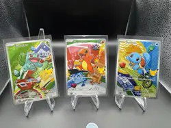 Pokemon First Partner Illustration Collection Series 1 Kanto Set of 3 Cards - Image 1