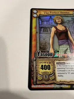 One Piece CCG Card TCG Yasopp The Perfect Shooter Holo The Quest Begins 2005 - Image 3
