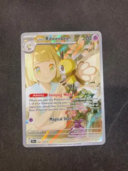 Lillie's Ribombee 164/159 Journey Together Pokemon Card IR Illustration Rare - Image 1