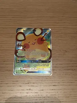 Pokemon TCG Dedenne GX Alternate Art Promo Holo Card 195a/214 - Image 1