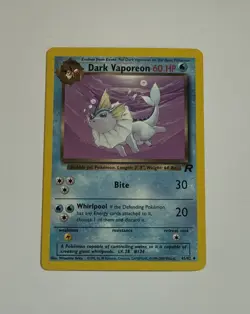 Pokemon Dark Vaporeon TCG Uncommon Card 45/82 Unlimited - Image 1