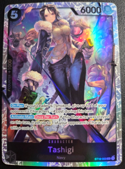 Tashigi ST19-003 SR ONE PIECE Tcg Card Game NM Black - Image 1