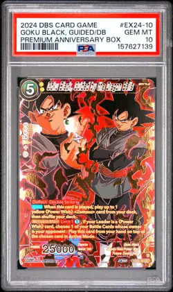 Goku Black, Guided by the Dragon Balls Foil Gold Stamp DBS Card PSA 10 GEM MINT - Image 1
