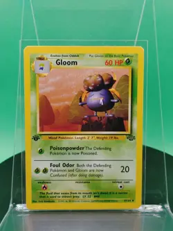 Gloom 37/64 1st Edition Jungle Set Uncommon 1999 English Pokemon Card WoTC - Image 1