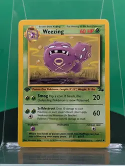 Weezing 45/62 1st Edition Fossil Set Uncommon 1999 English Pokemon Card WoTC - Image 1