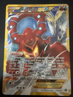 Pokemon TCG Volcanion-EX Steam Siege Holo Card 115/114 Secret Ultra Rare - Image 1
