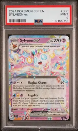 2024 Pokemon Surging Sparks # 086 Sylveon EX PSA 9 Card MINT! Trusted Seller! - Image 1