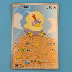 RUFFLET 154/086 HOLO ILLUSTRATION RARE BLACK BOLT POKEMON HOLO NM/M - Image 1
