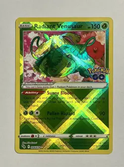Radiant Venusaur 004/078 (NM) Radiant Rare Sword & Shield: Pokemon Go 2021 TCG - Image 2
