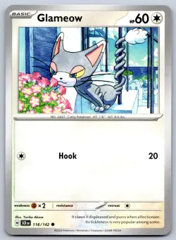 Glameow 116/142 Stellar Crown Pokemon NM - Image 1